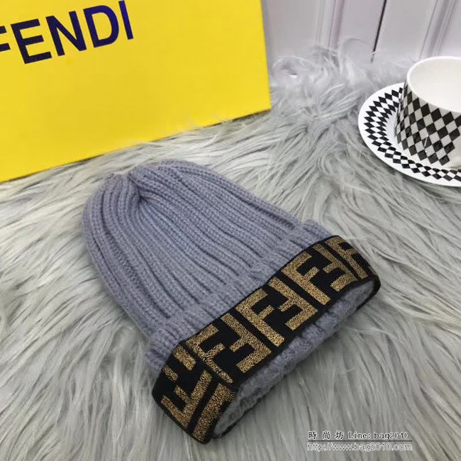 FENDI芬迪 專櫃新品 火爆經典款 百搭羊毛帽 LLWJ6624